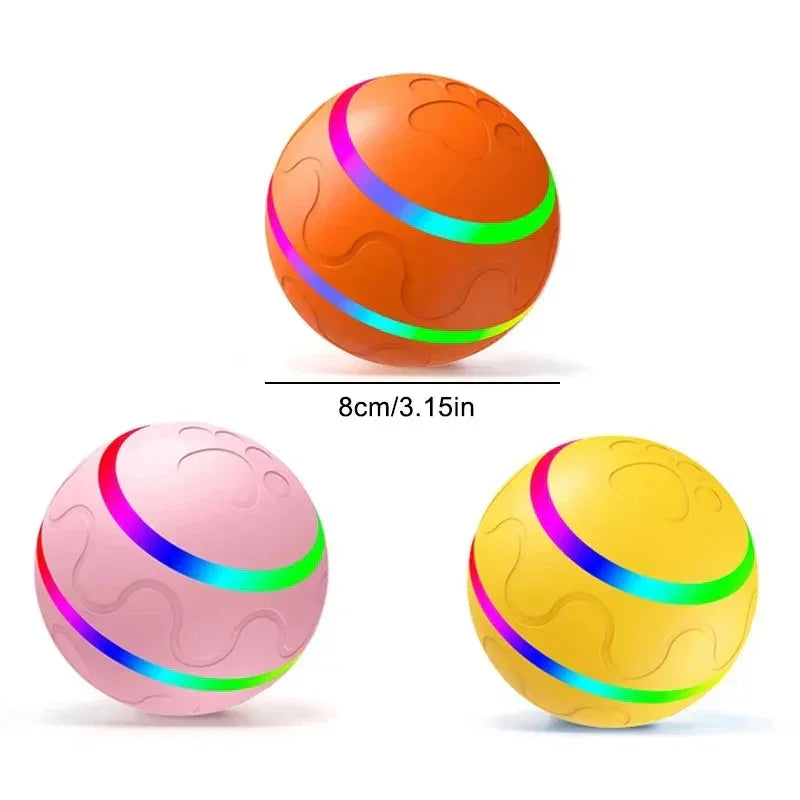 Robust and durable self-rolling dog toy ball